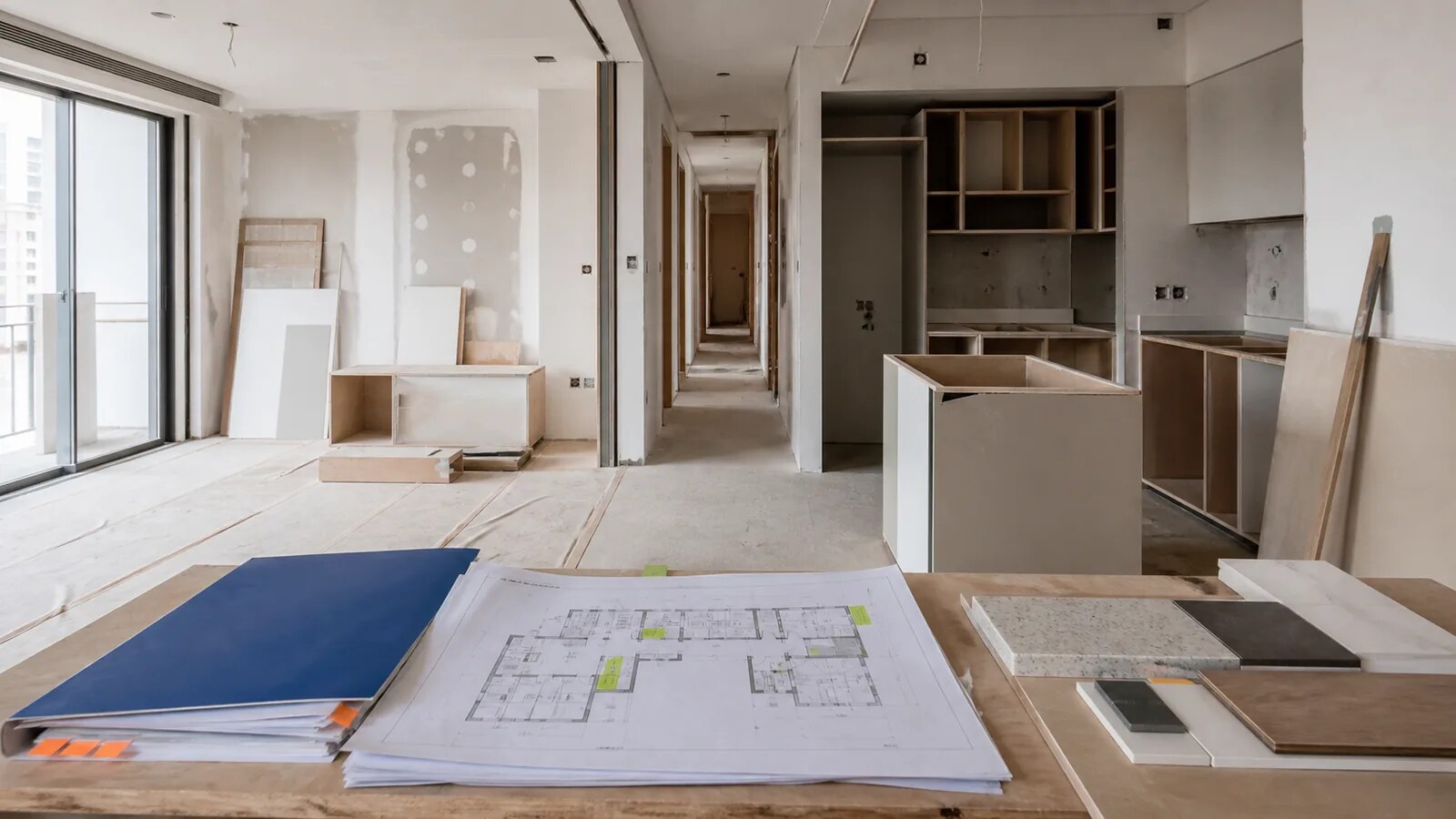 Dubai apartment interior prepared for a coordinated renovation scope