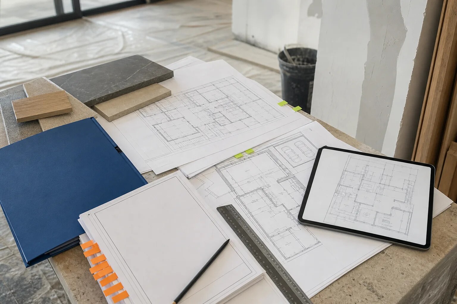 Villa renovation drawings arranged as an approval and scope dossier